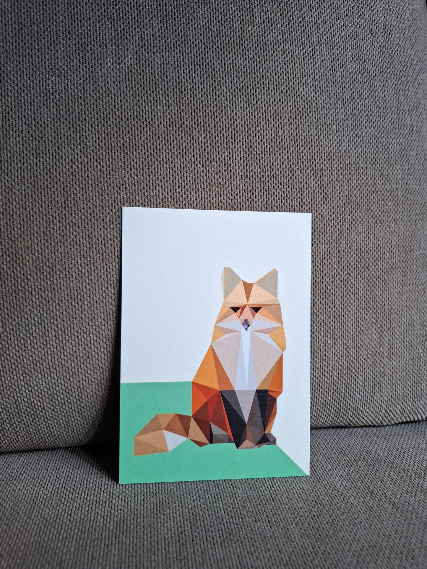 Postkaart zomaar vos