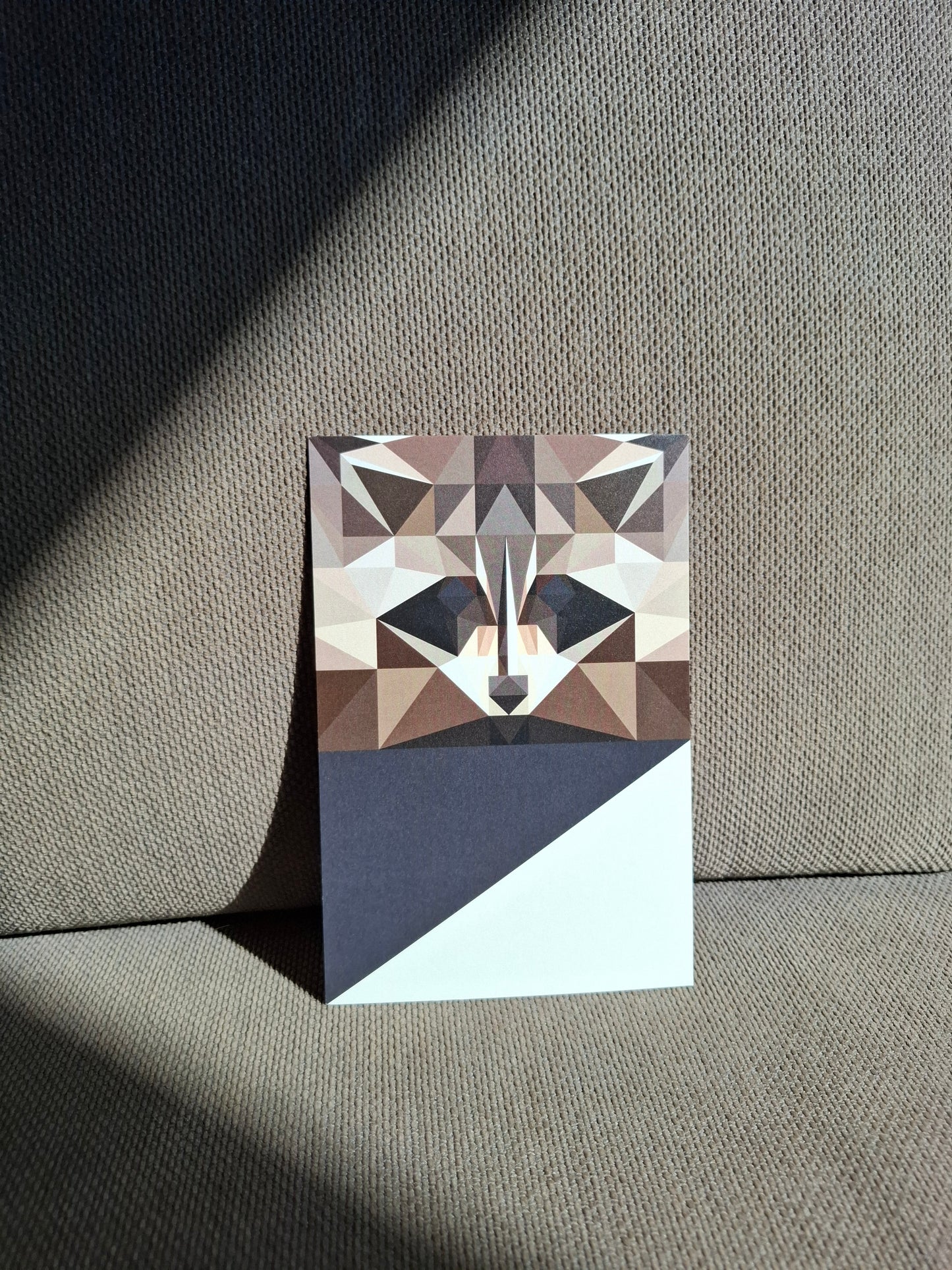Postkaart zomaar wasbeer