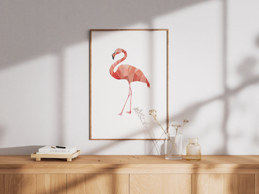 Poster flamingo A4