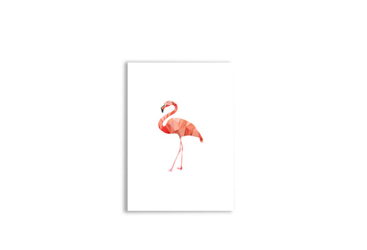 Wenskaart flamingo met envelop