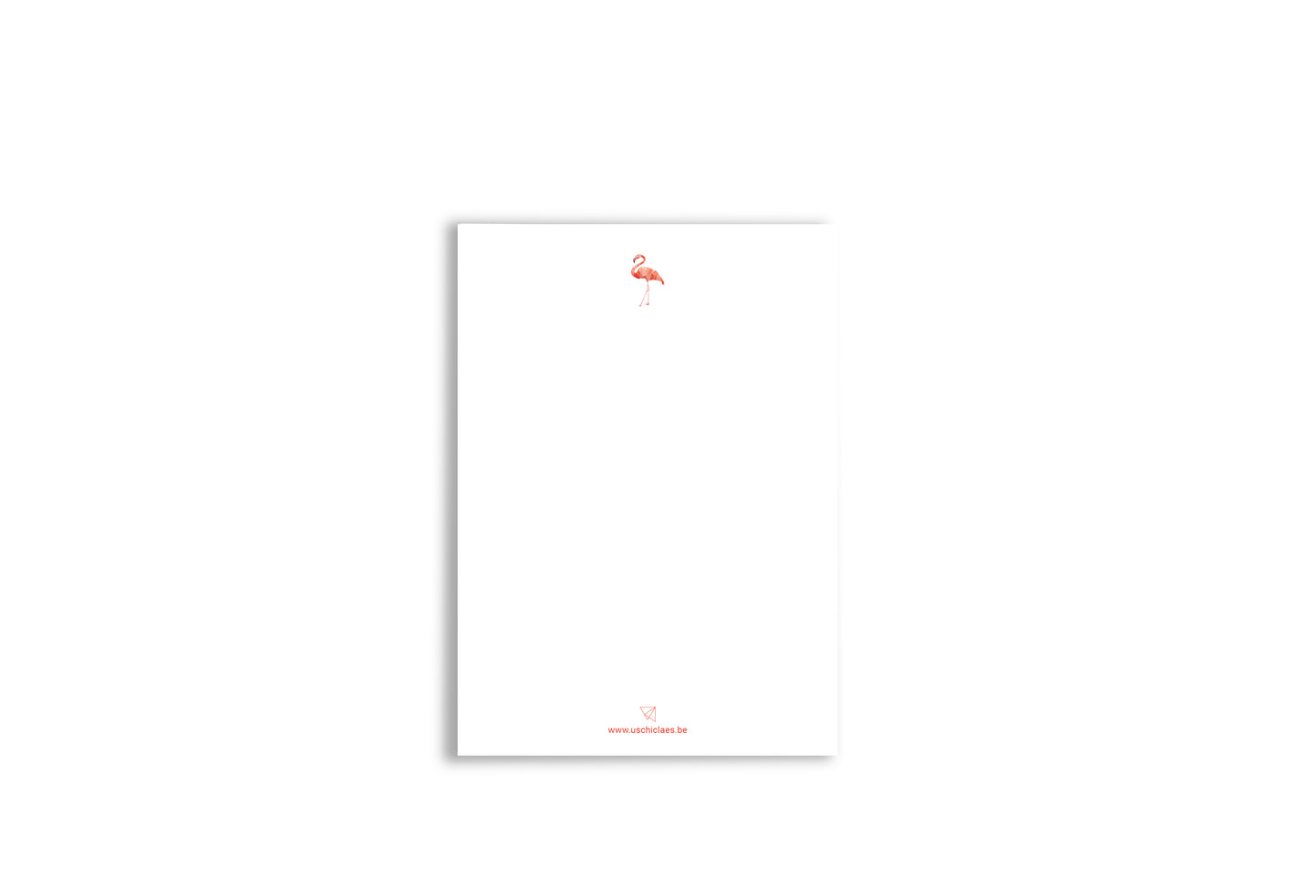 Wenskaart flamingo met envelop