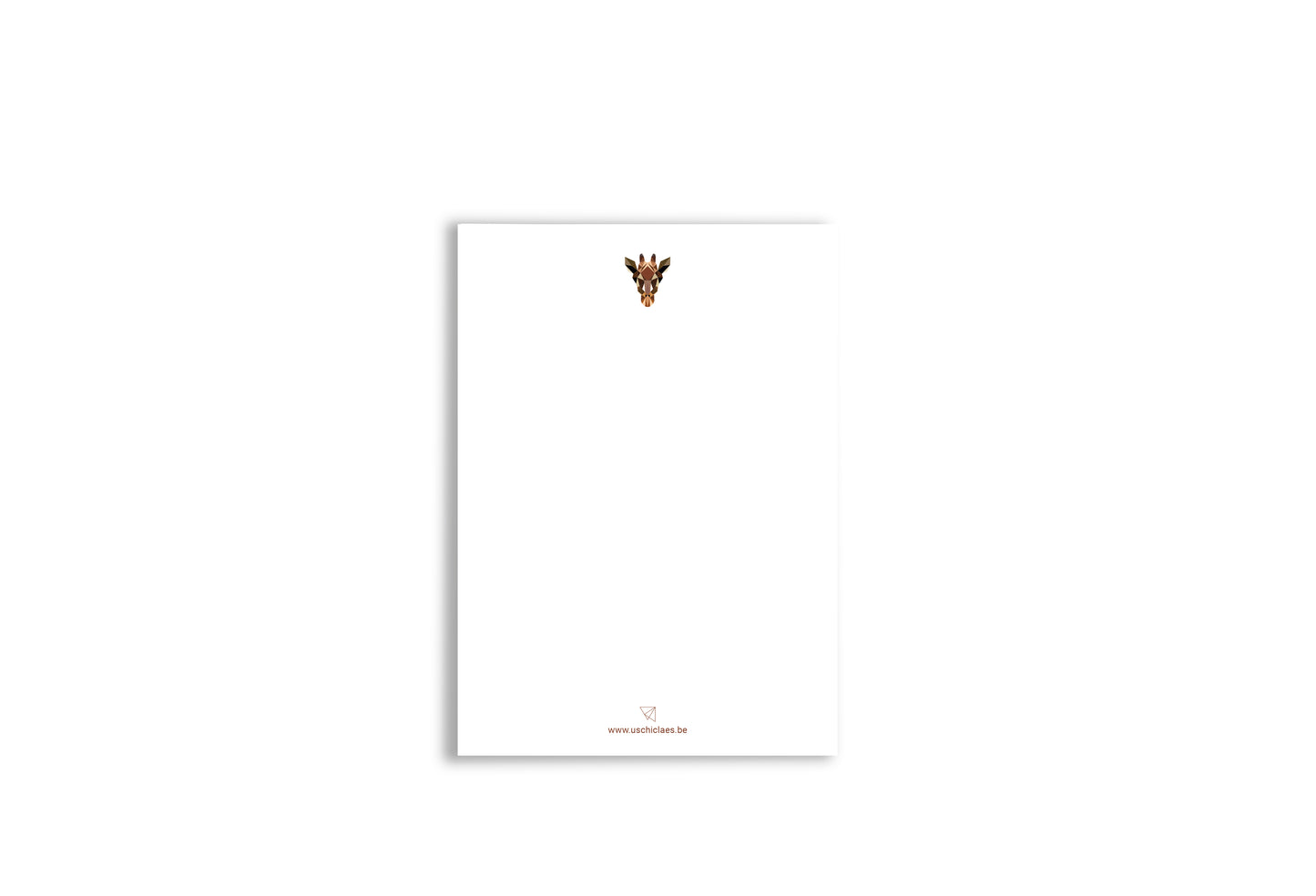 Wenskaart giraf met envelop