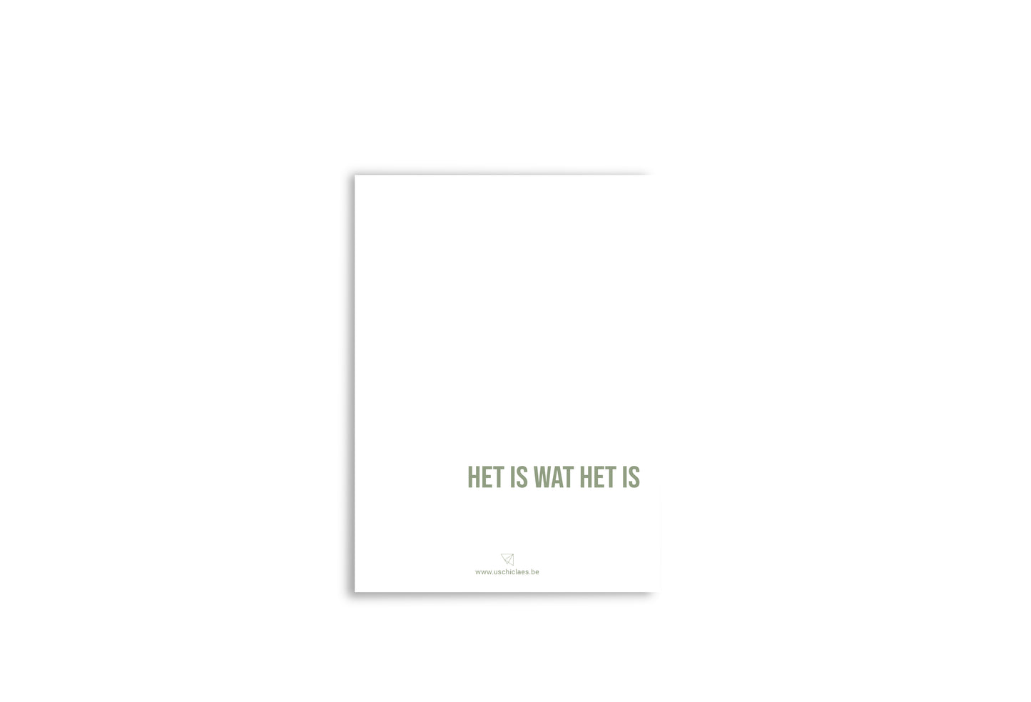 Het is wat het is inclusief envelop