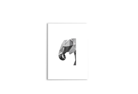 Wenskaart olifant met envelop