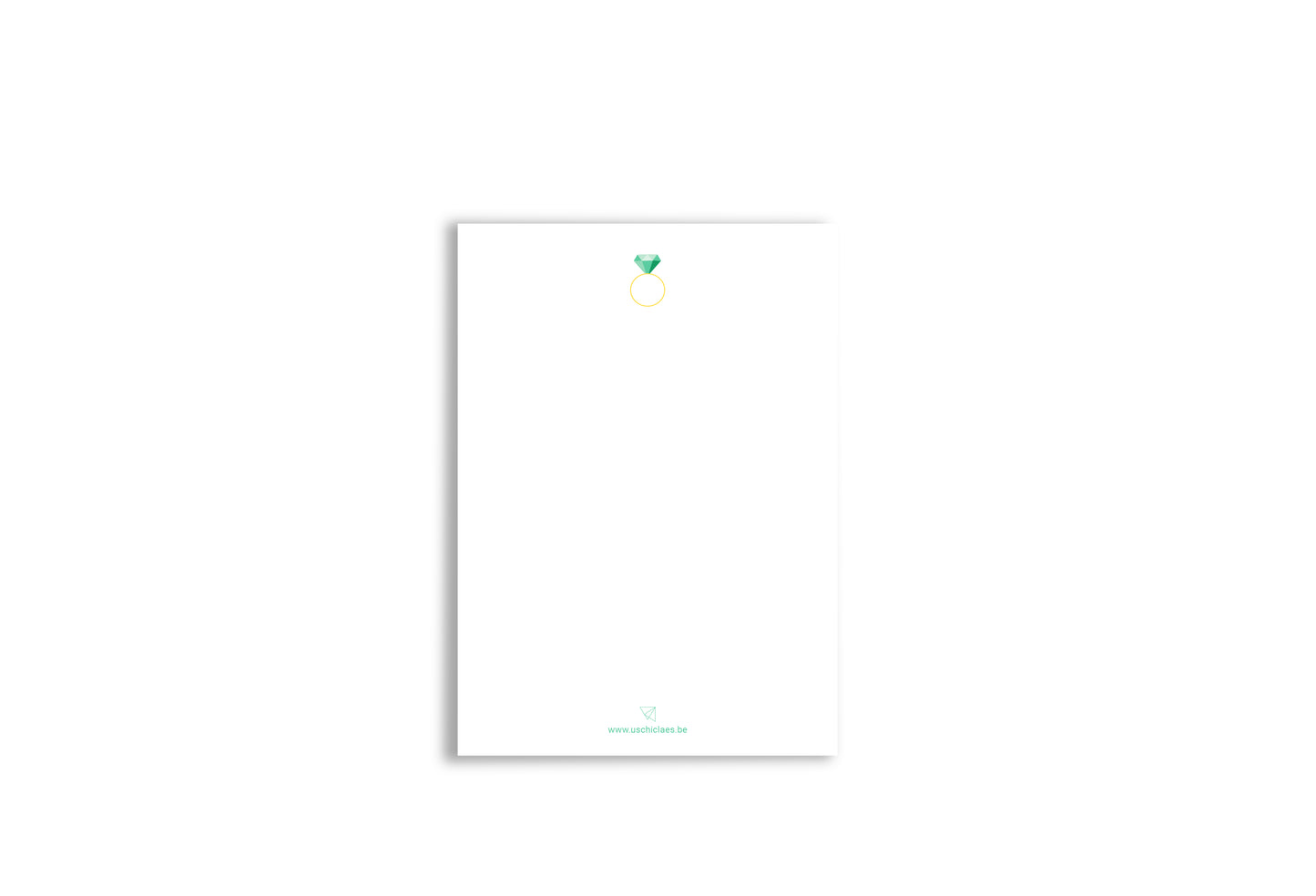 Wenskaart verloving met envelop