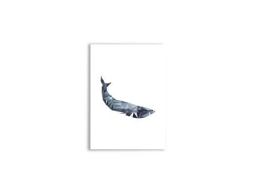 Wenskaart walvis met envelop
