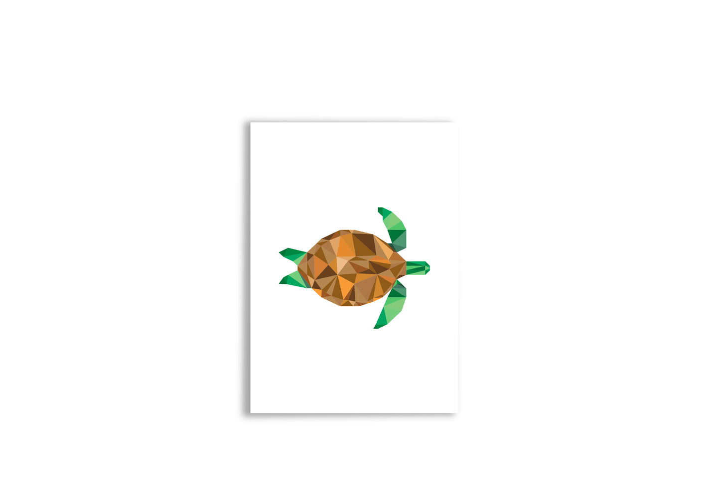 Wenskaart zeeschildpad met envelop