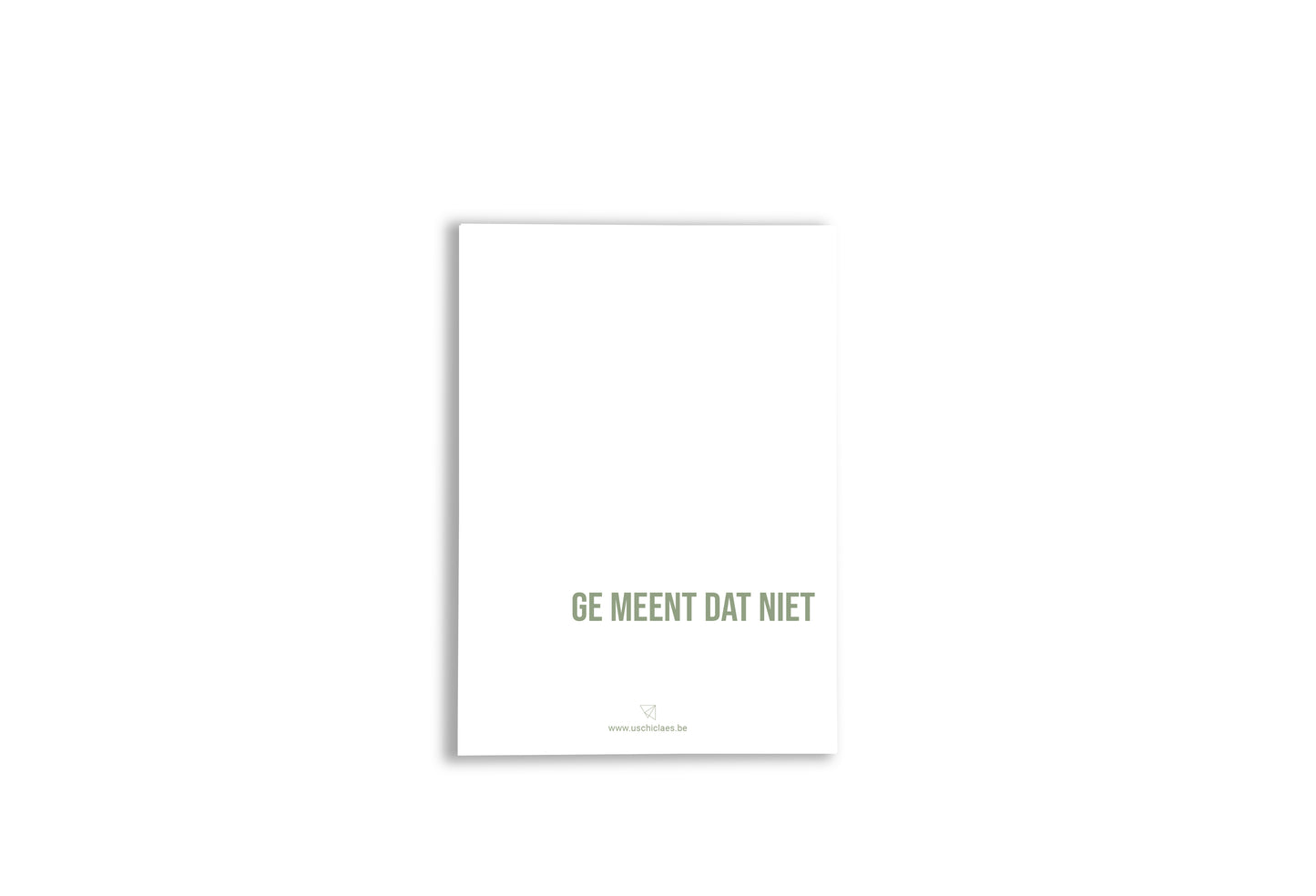 Ge meent dat niet inclusief envelop