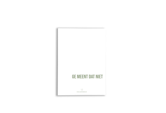 Ge meent dat niet inclusief envelop