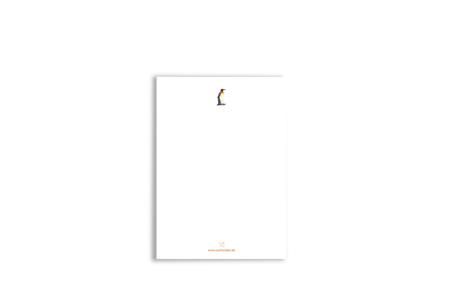 Wenskaart pinguïn met envelop