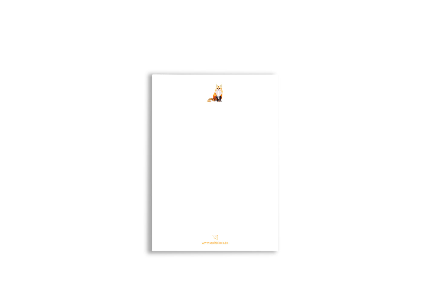Wenskaart vos met envelop